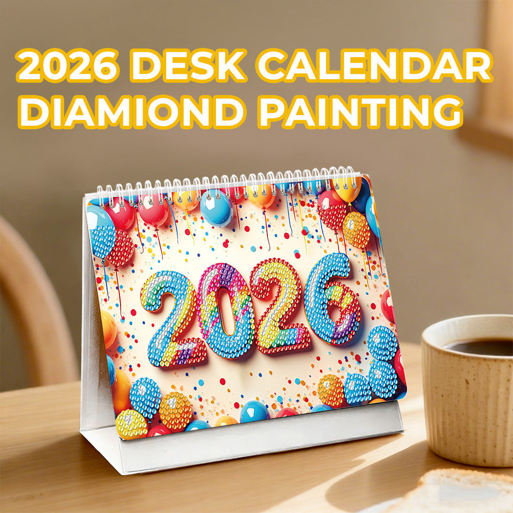 2026 Desk Calendar Diamond Painting | Each Month’S Unique Scenery