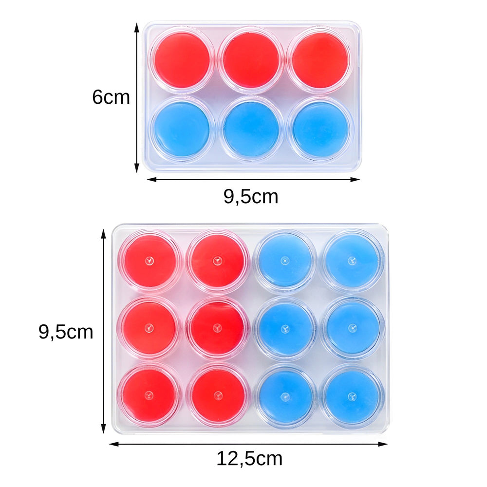 6/12 Pieces Glue Clay with Storage Box Point Drill Beads Pen Mud