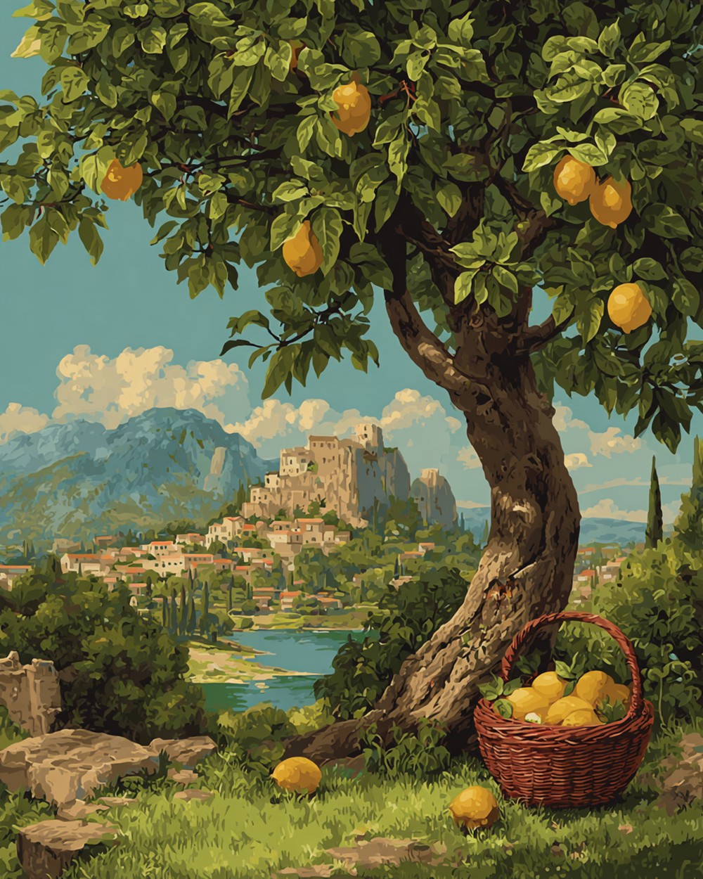 A Lush Lemon Tree Diamond Painting