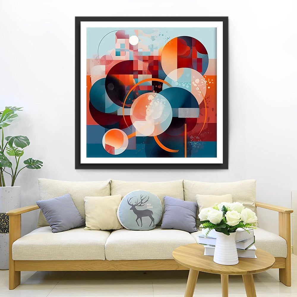 Abstract Round Geometric Pattern Diamond Painting
