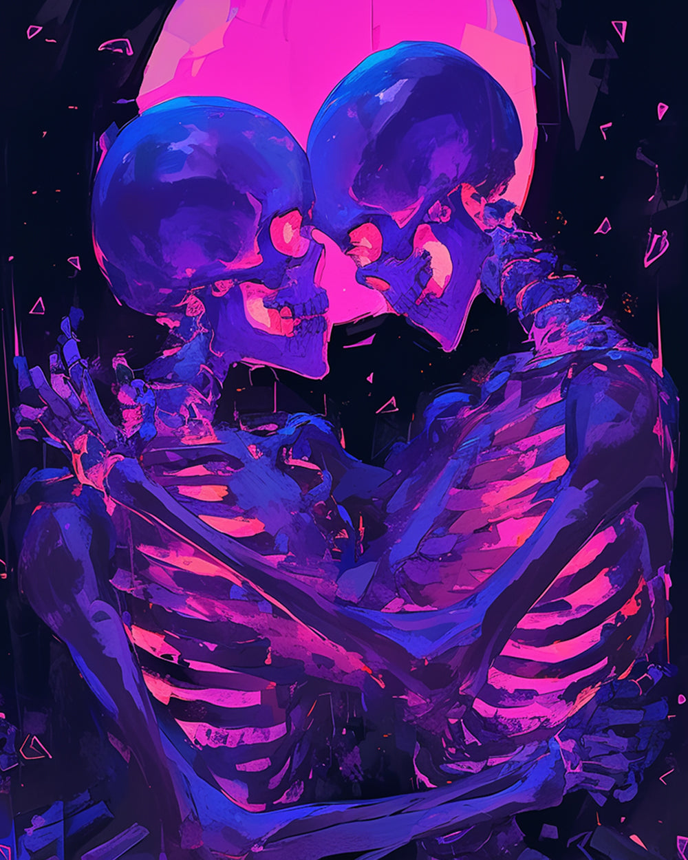 Abstract Skull Couple Diamond Painting