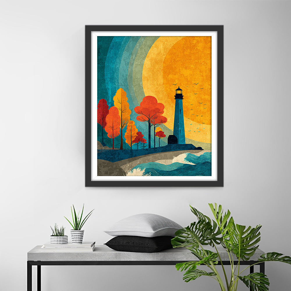 Autumn Lighthouse Diamond Painting