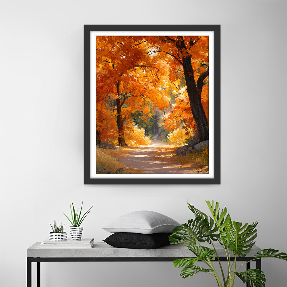 Autumn Maple Forest Diamond Painting