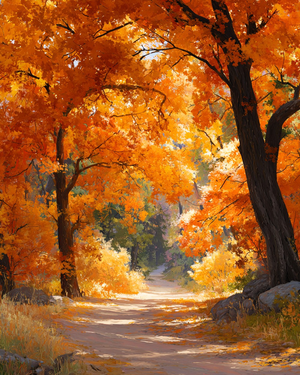 Autumn Maple Forest Diamond Painting