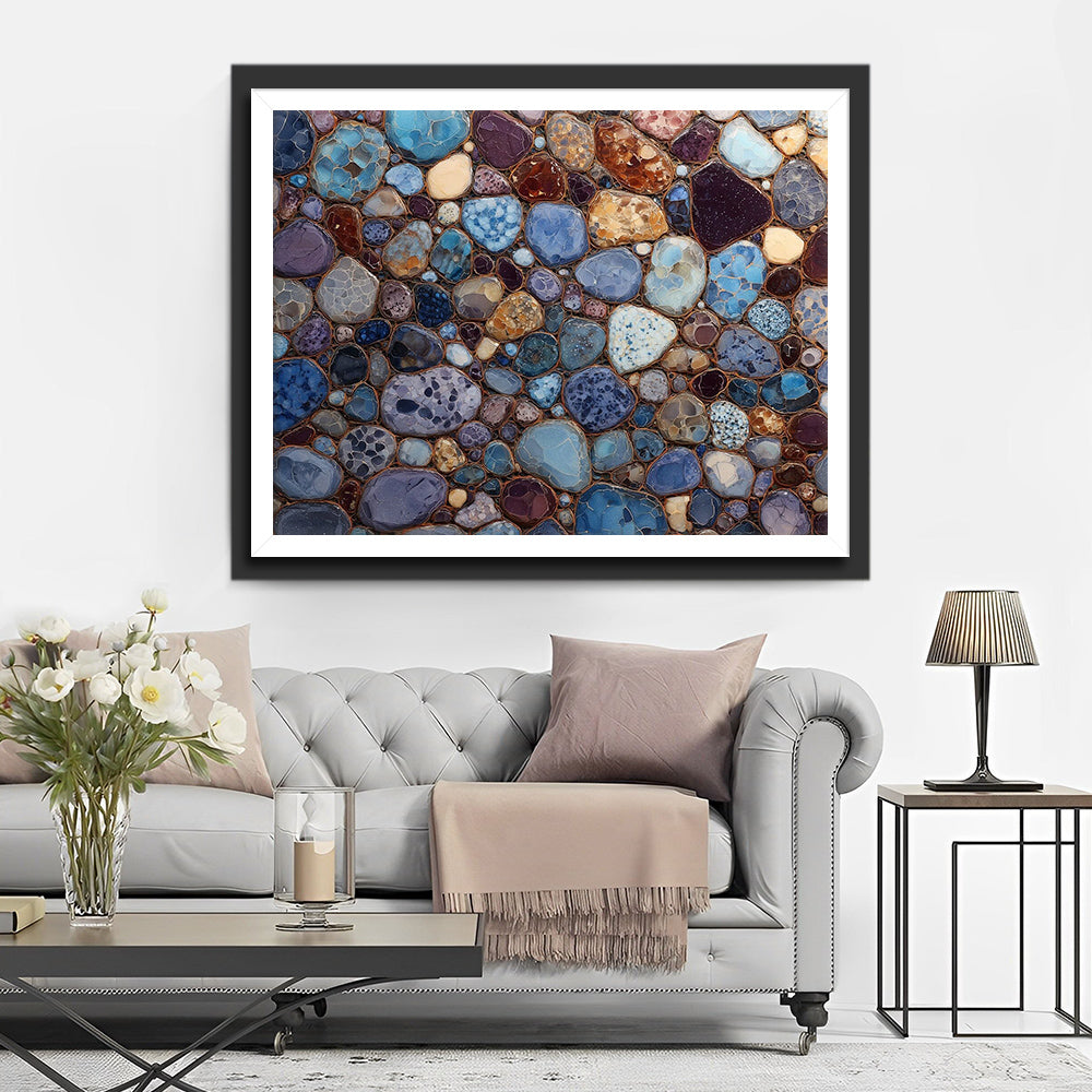 Beautiful and Unique Blue Agate Stone Diamond Painting