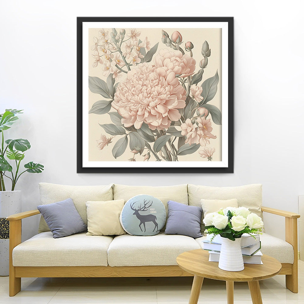 Blooming Chrysanthemum and Buds Diamond Painting