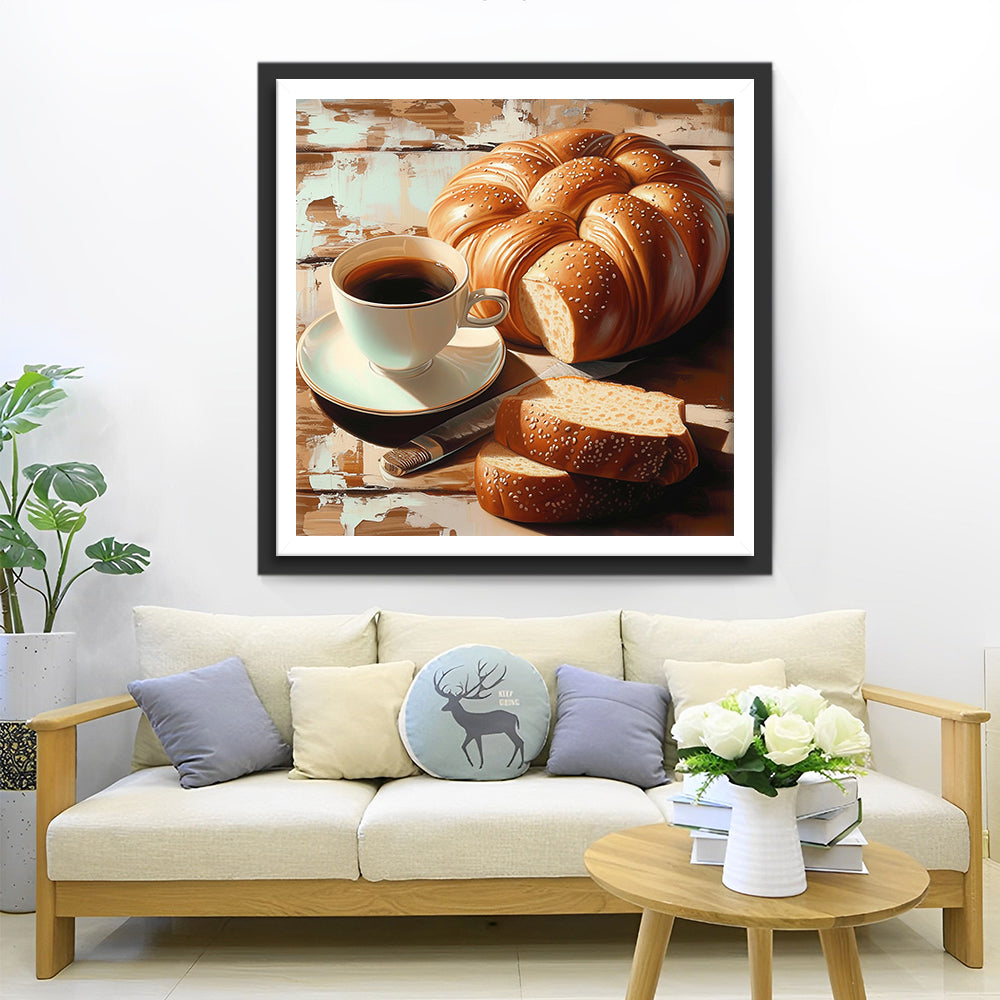Coffee and Bread Diamond Painting
