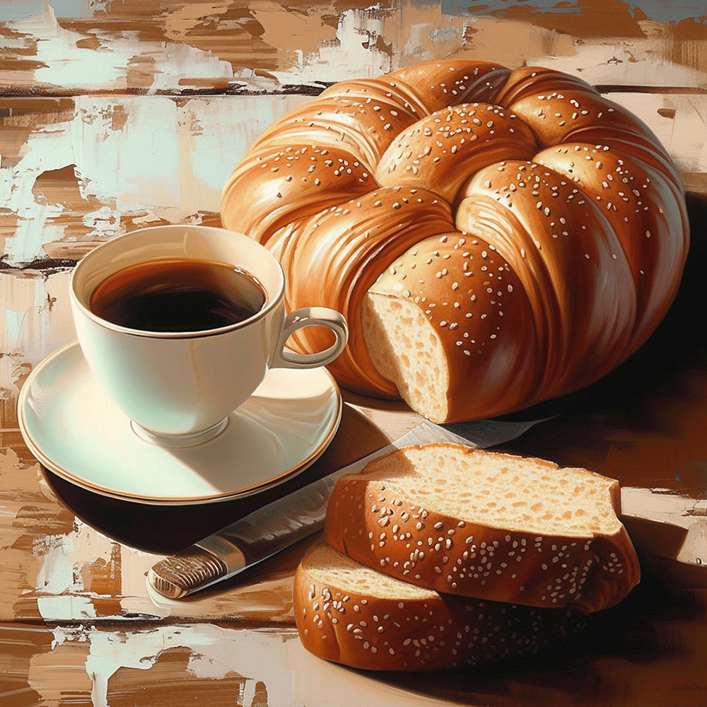 Coffee and Bread Diamond Painting