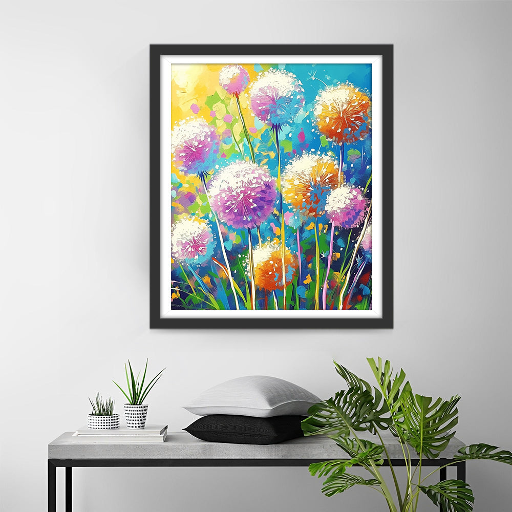 Colorful Dandelion Diamond Painting