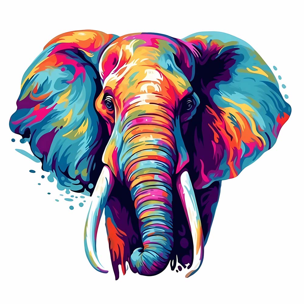 Colorful Elephant Diamond Painting