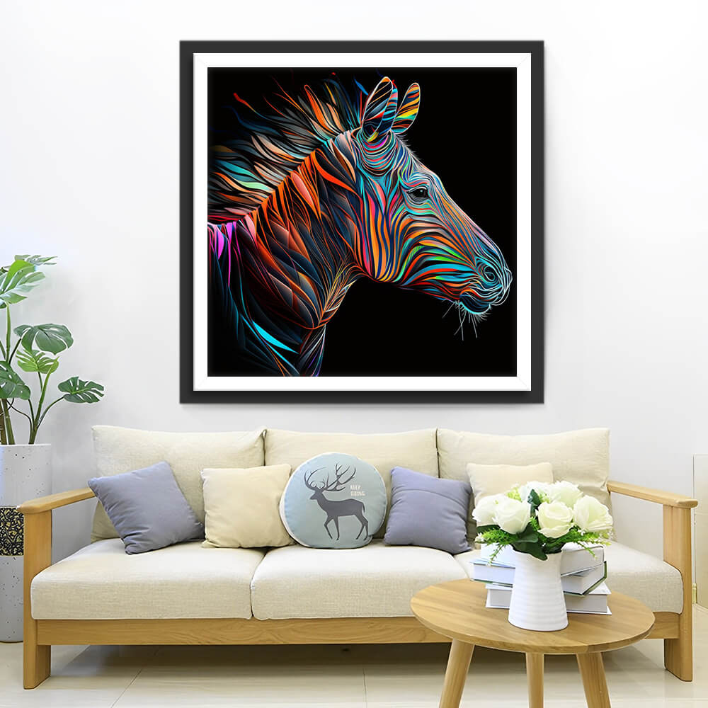 Colorful Zebra Diamond Painting