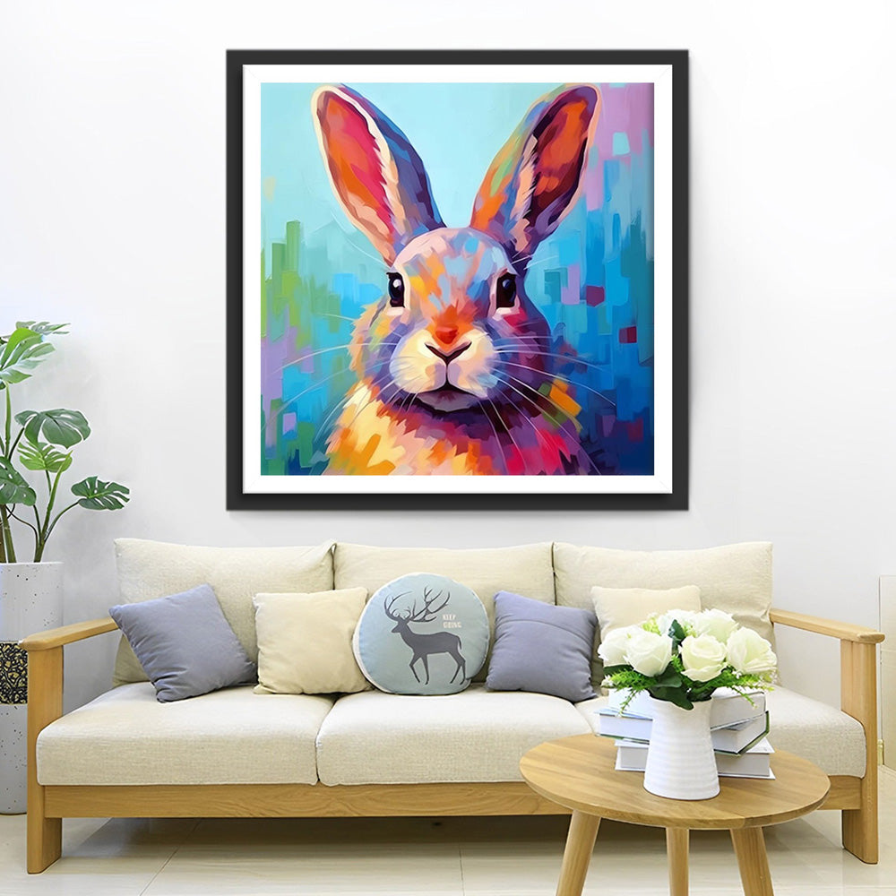 Confused Rabbit Diamond Painting