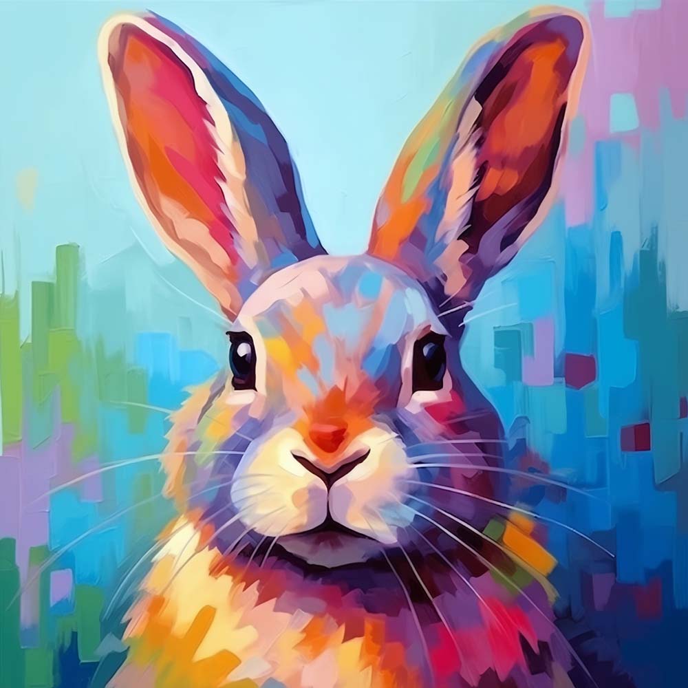 Confused Rabbit Diamond Painting