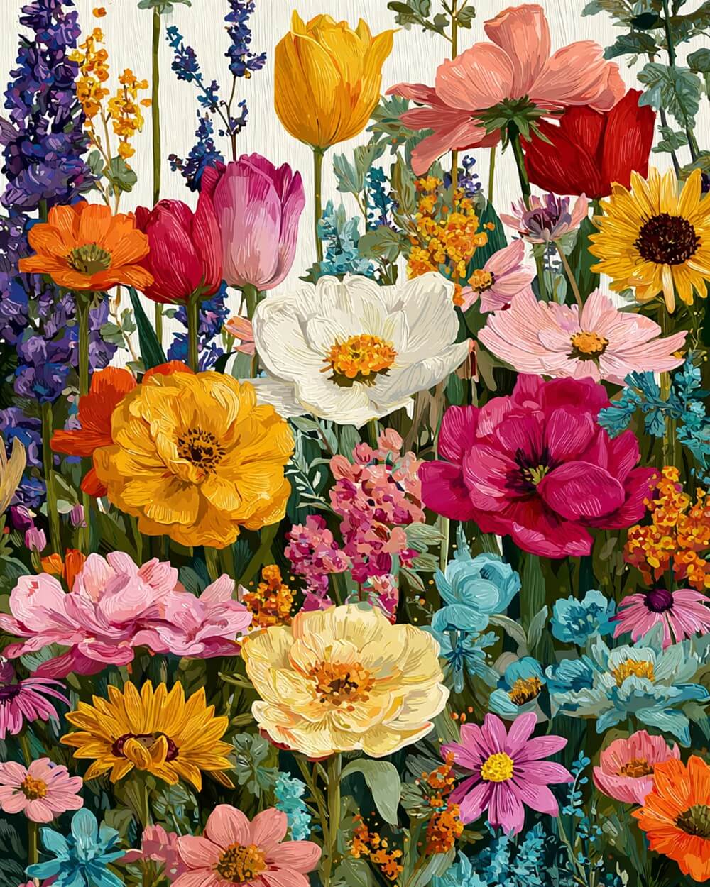 Cosmos Bushes Diamond Painting