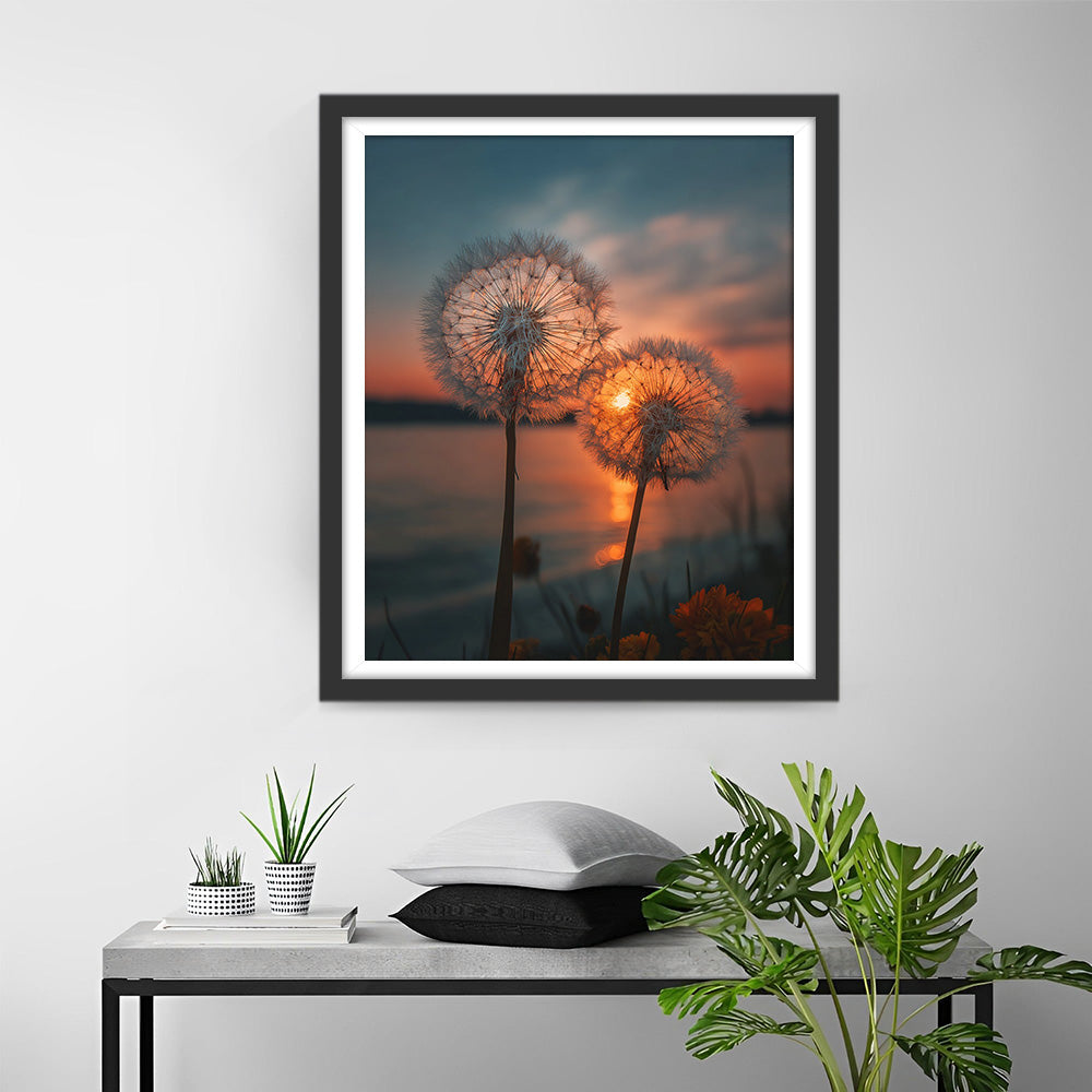 Dandelions at Dusk Diamond Painting