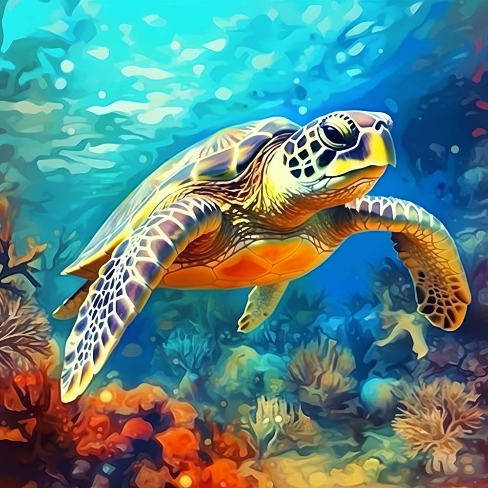 Deep-Sea Turtle Diamond Painting