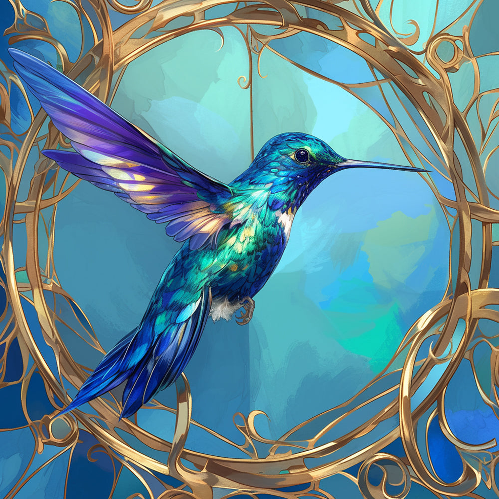 Flying Blue Bird Diamond Painting