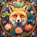 Fox and Lotus Diamond Painting