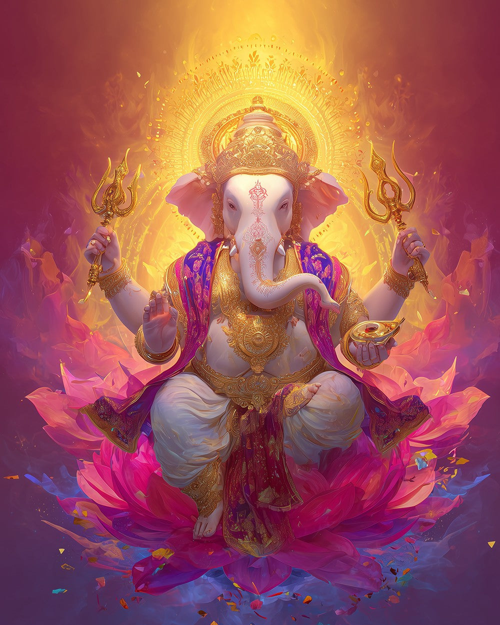 Glowing Ganesha Diamond Painting