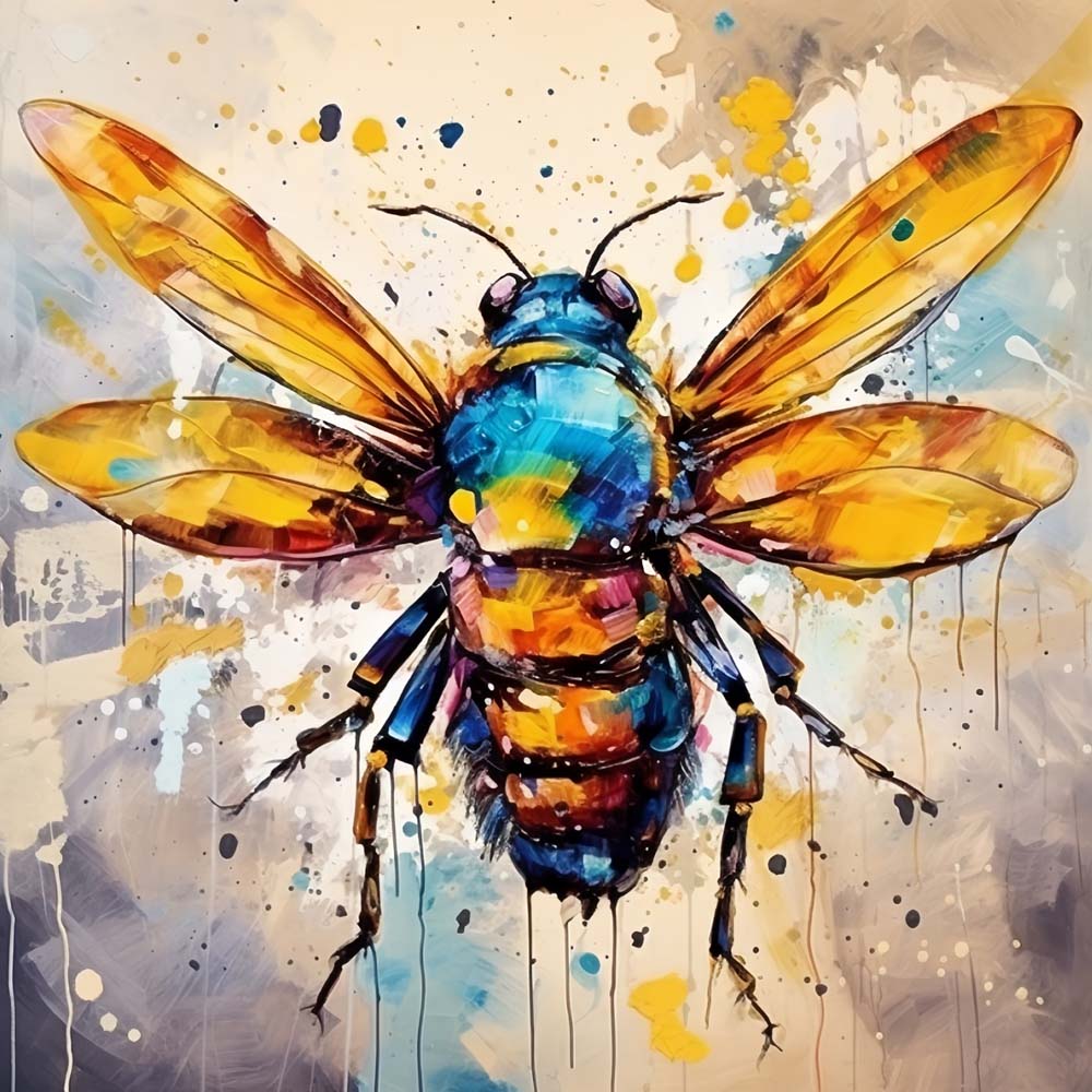 Golden Wing Bee Diamond Painting 