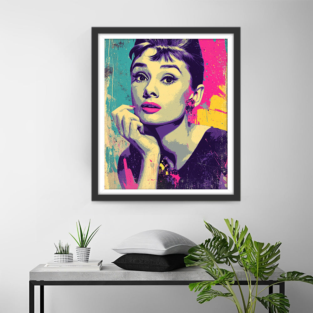 Graffiti-Style Audrey Hepburn Diamond Painting