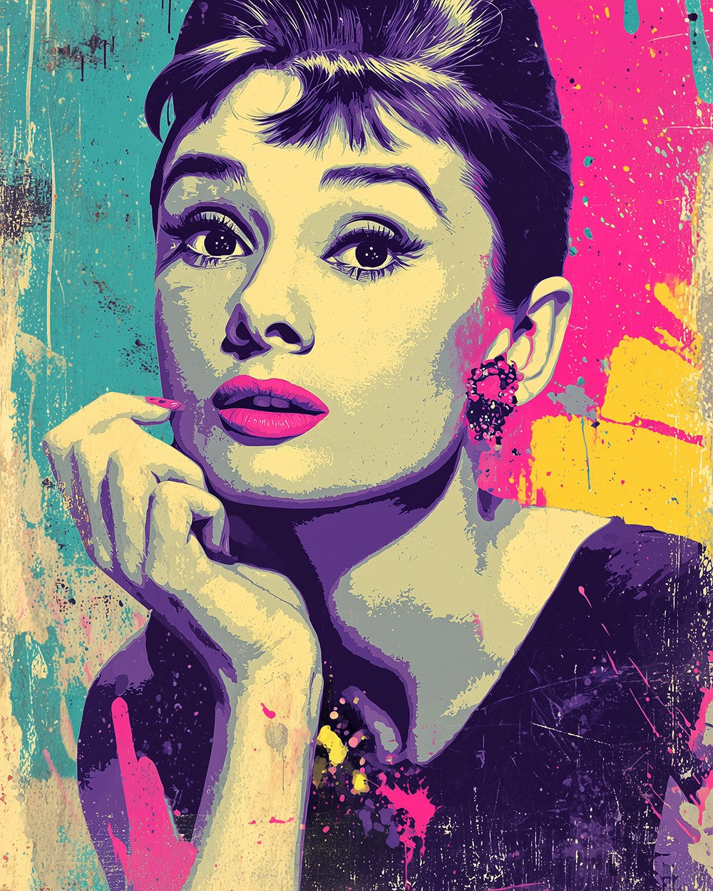 Graffiti-Style Audrey Hepburn Diamond Painting