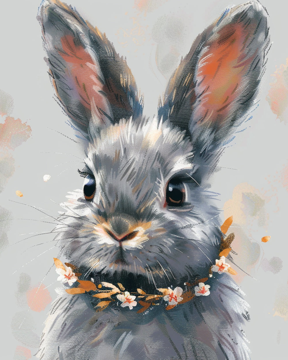 Gray Rabbit Diamond Painting