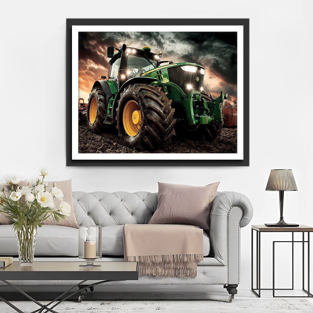 Huge Green Tractor Diamond Painting