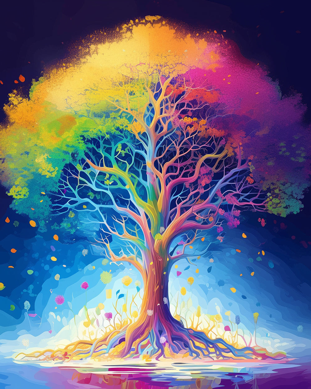 Imaginative Colorful Tree Diamond Painting