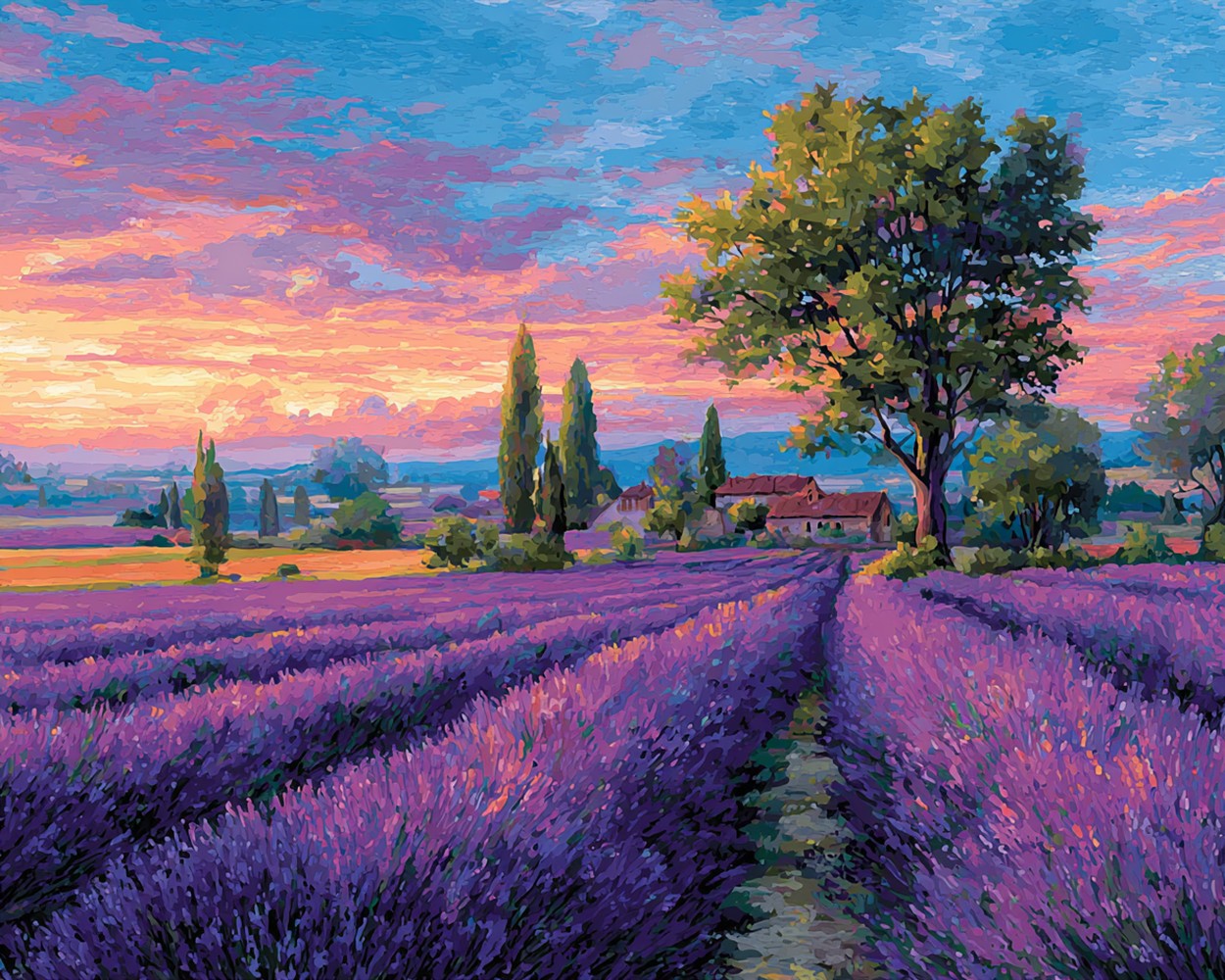 Lavender Fields Diamond Painting
