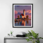 Lighthouse in the Sunset Diamond Painting