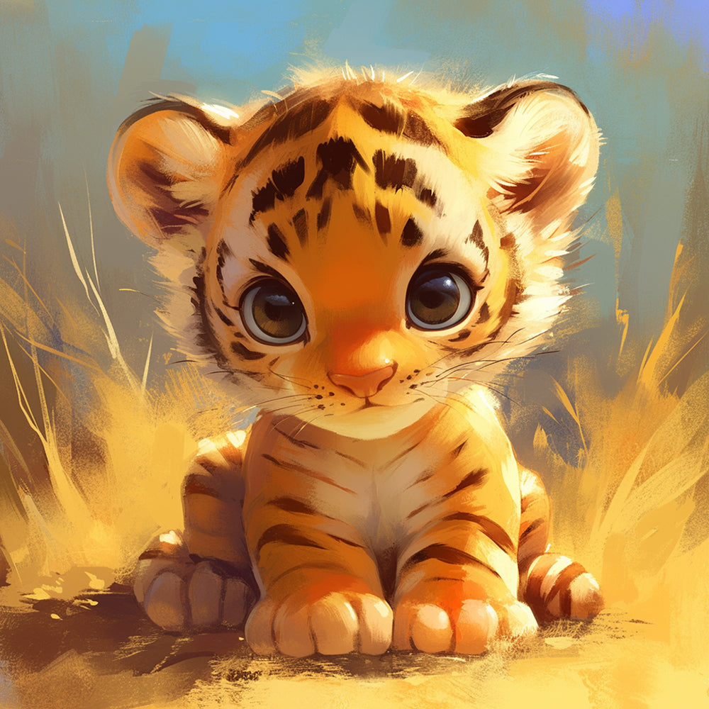 Little Cartoon Tiger Diamond Painting