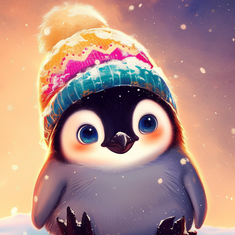 Little Penguin with Woolen Hat Diamond Painting