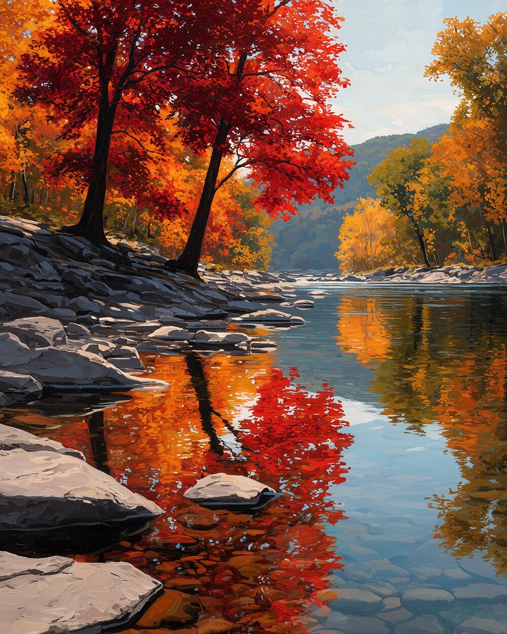 Mangroves beside the Mountain Stream Diamond Painting