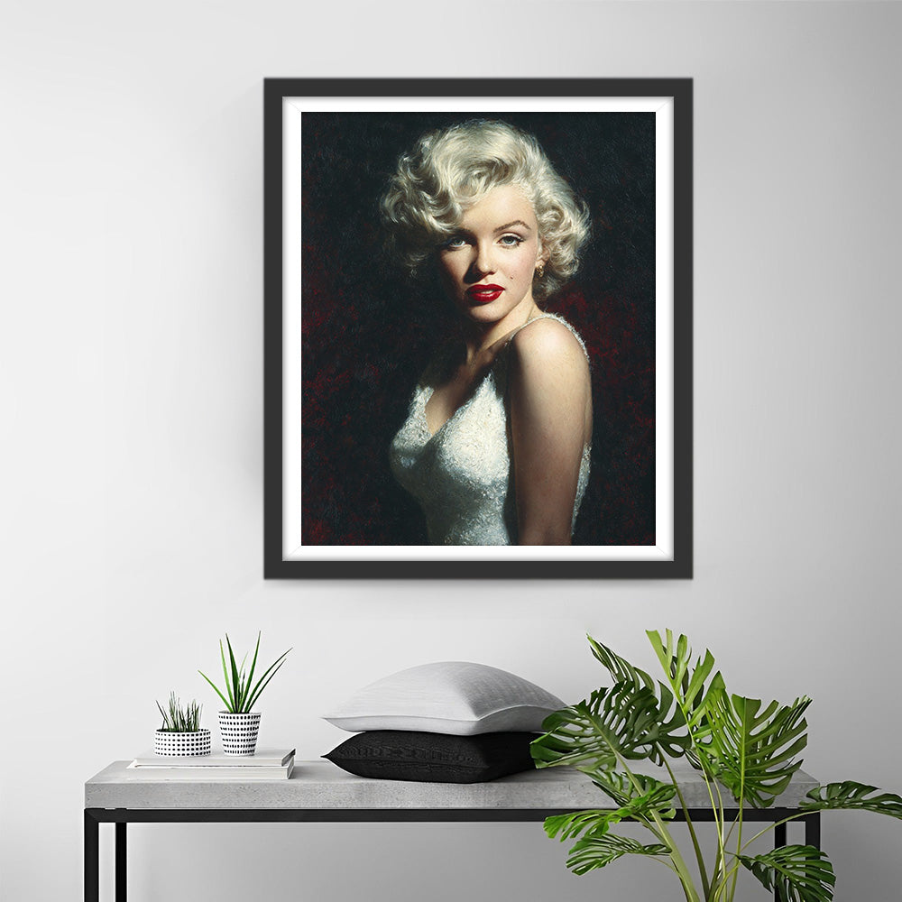 Marilyn Monroe with Red Lips Diamond Painting