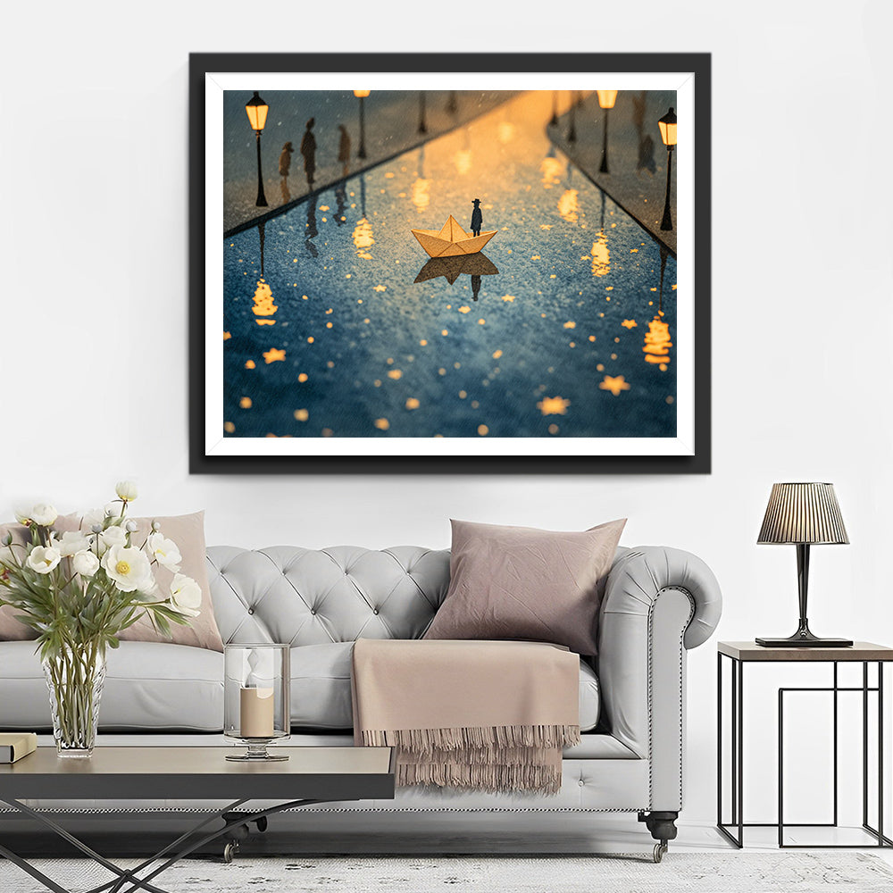 Miniature Street Light Galaxy Diamond Painting