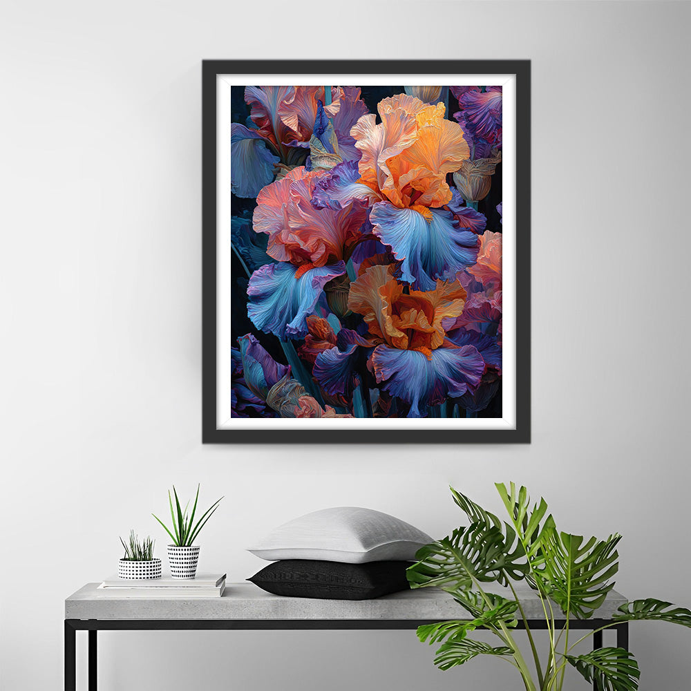 Orange-Blue Gradient Iris Diamond Painting