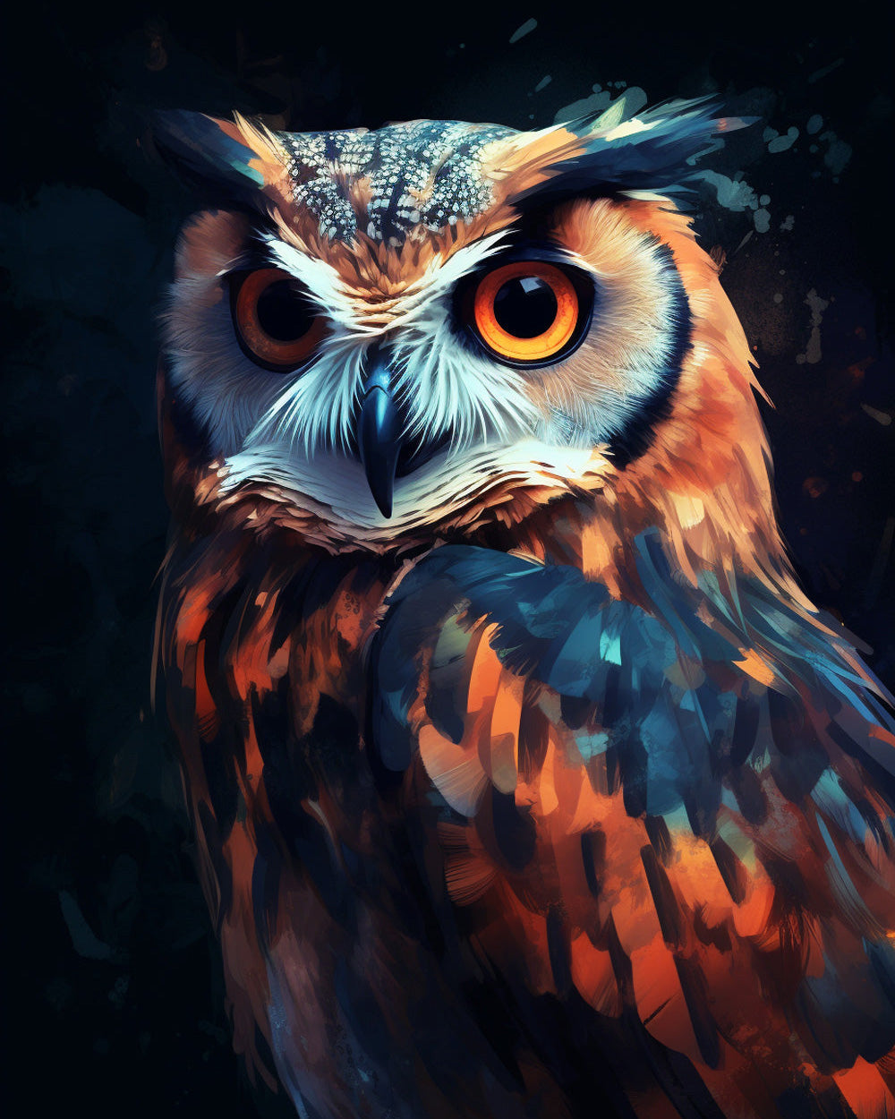 Owl in the Dark Diamond Painting