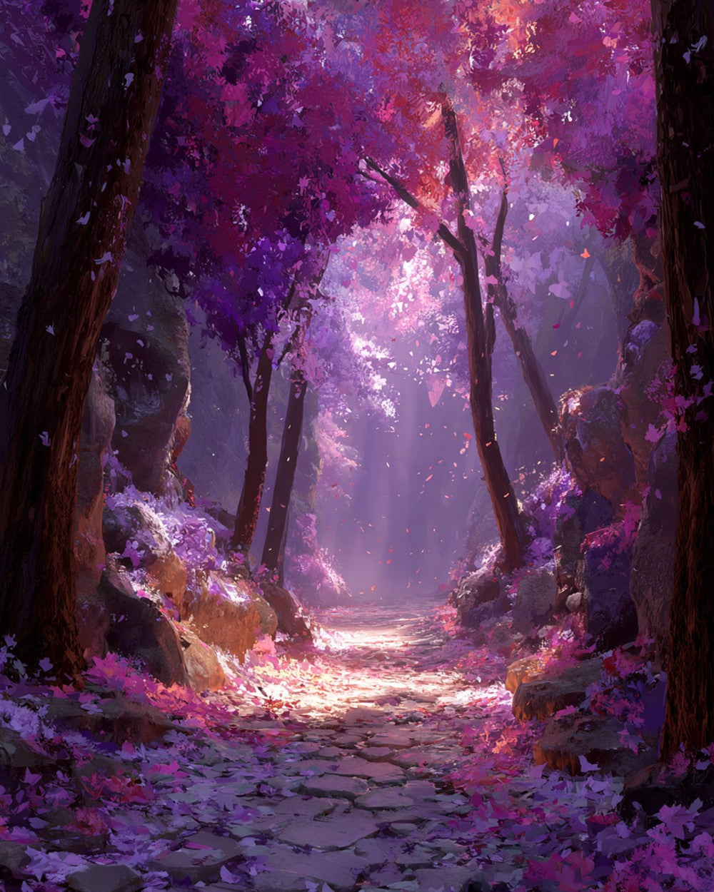 Purple Forest Diamond Painting