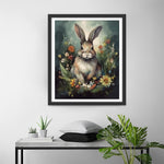 Rabbit and Flowers Diamond Painting