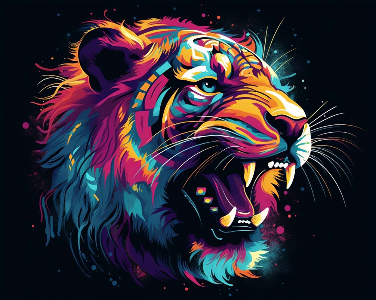 Roaring Tiger Diamond Painting