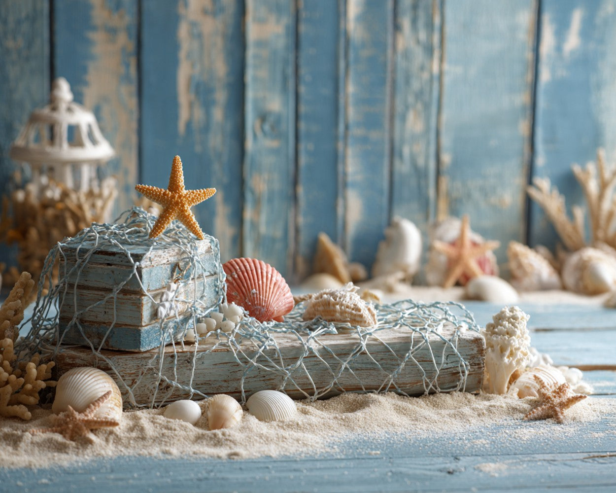 Seashells and Starfish on the Beach Diamond Painting