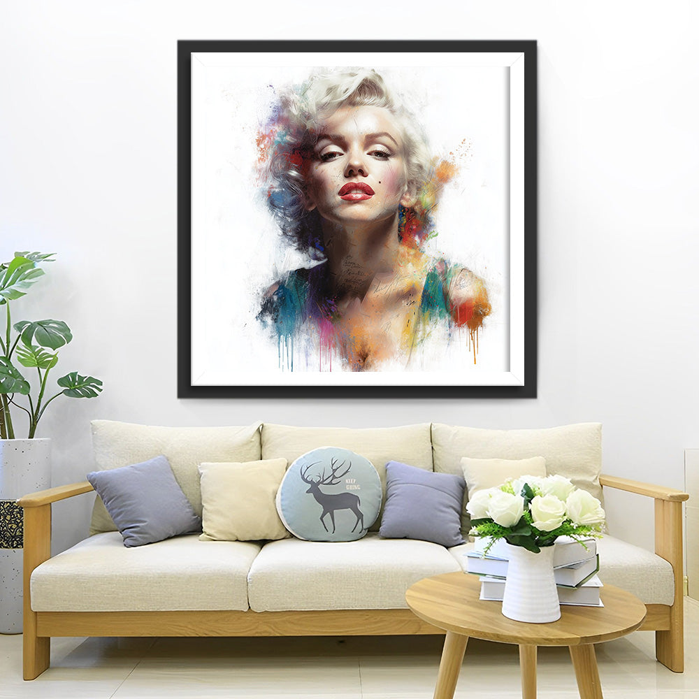 Silver-Haired Marilyn Monroe Diamond Painting