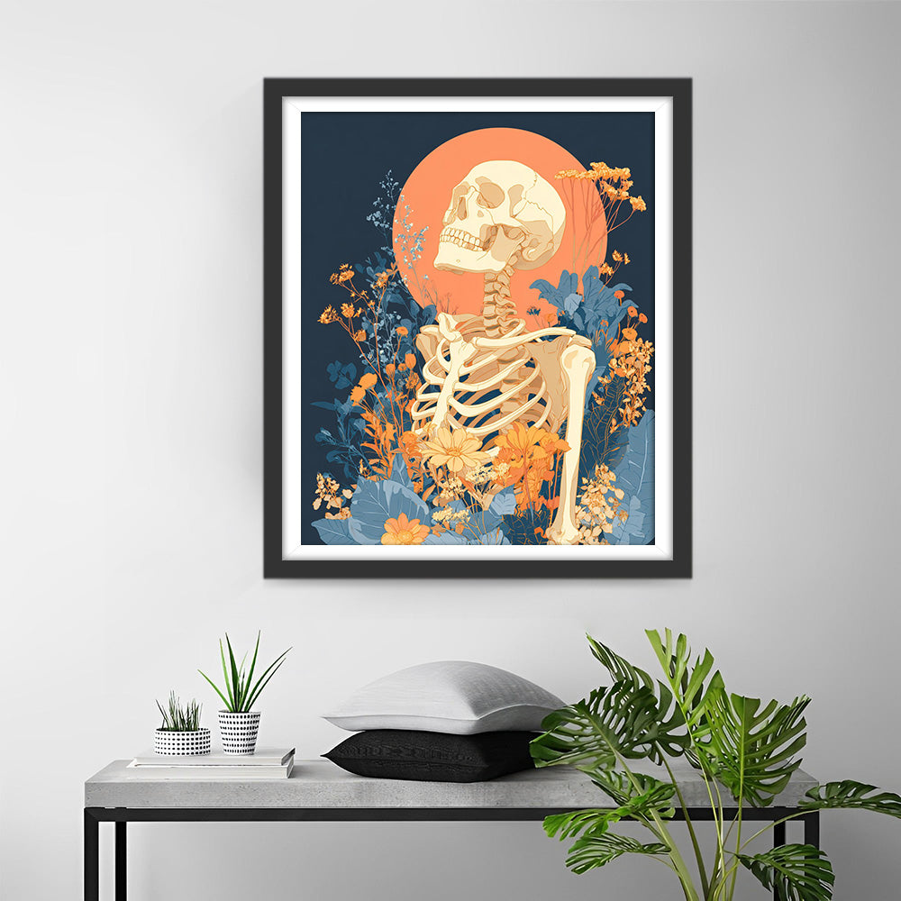 Skull and Full Moon Diamond Painting