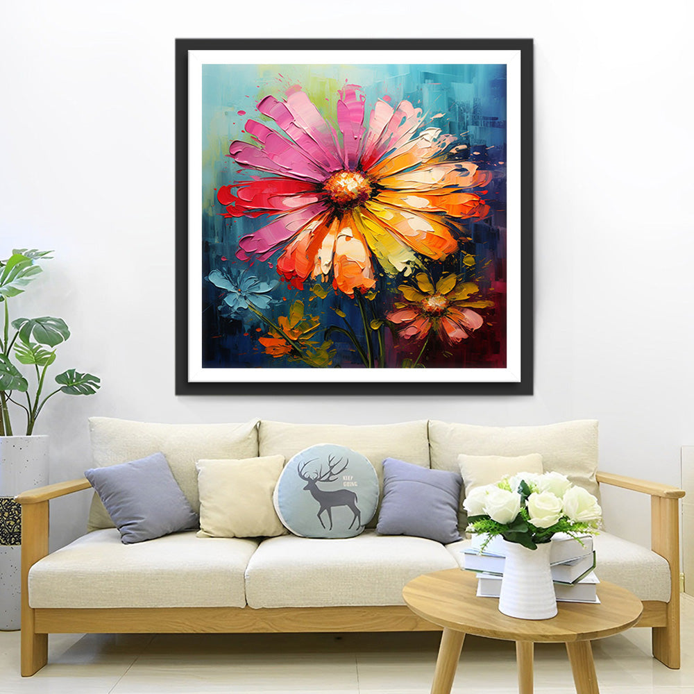 Small Colorful Daisies Diamond Painting