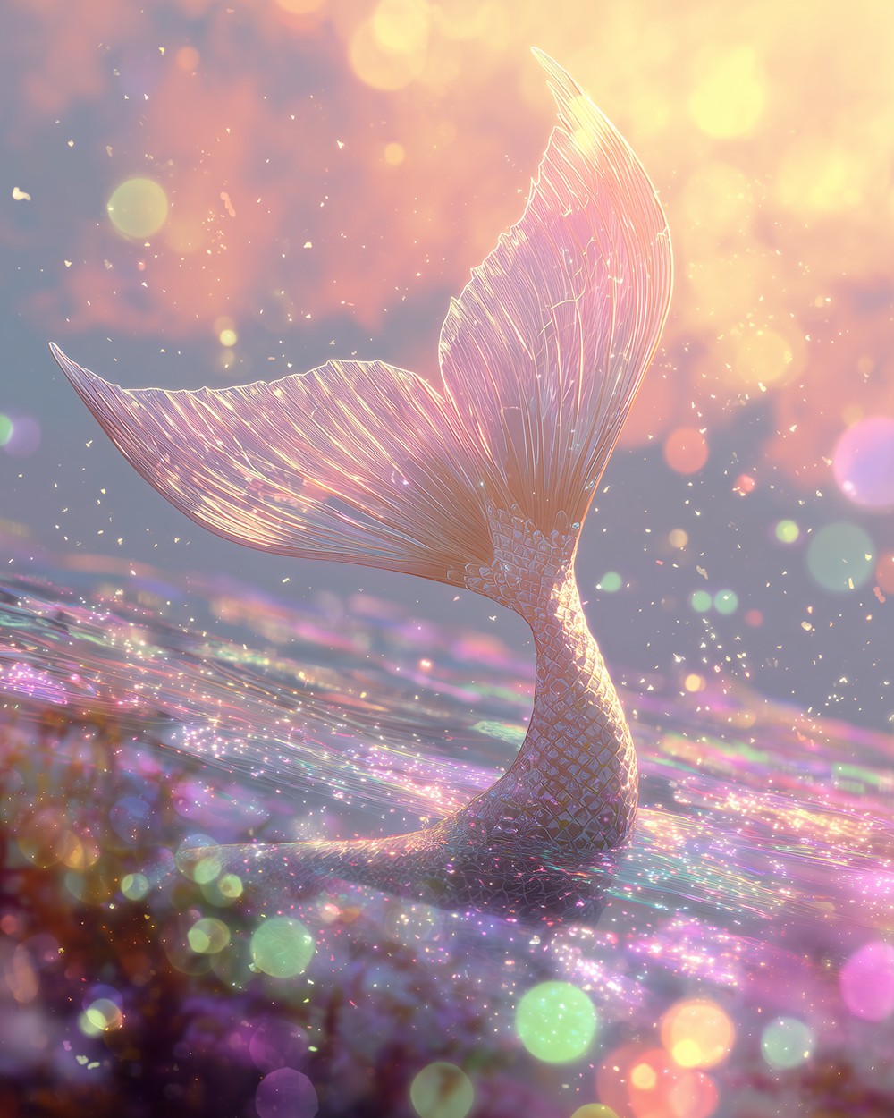 Sparkling Pink Mermaid Diamond Painting