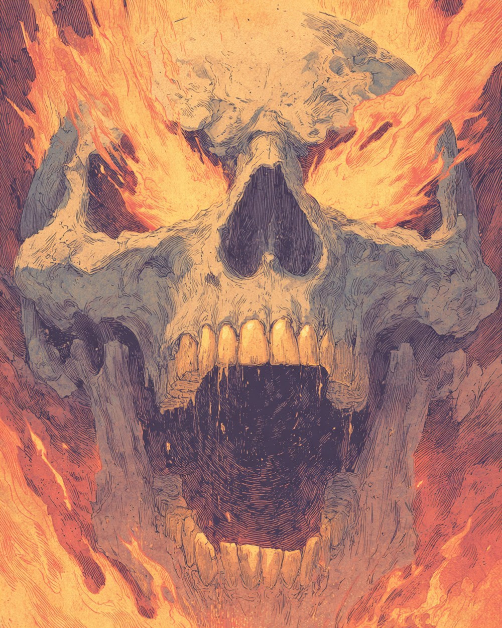 Terrifying Skeleton Fury Diamond Painting