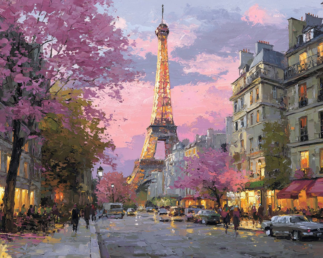 The Eiffel Tower at Sunset Diamond Painting