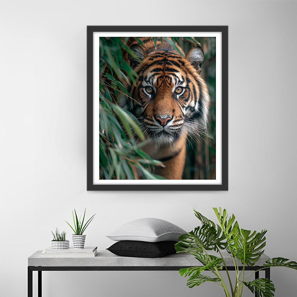 Tiger in the Bamboo Forest Diamond Painting