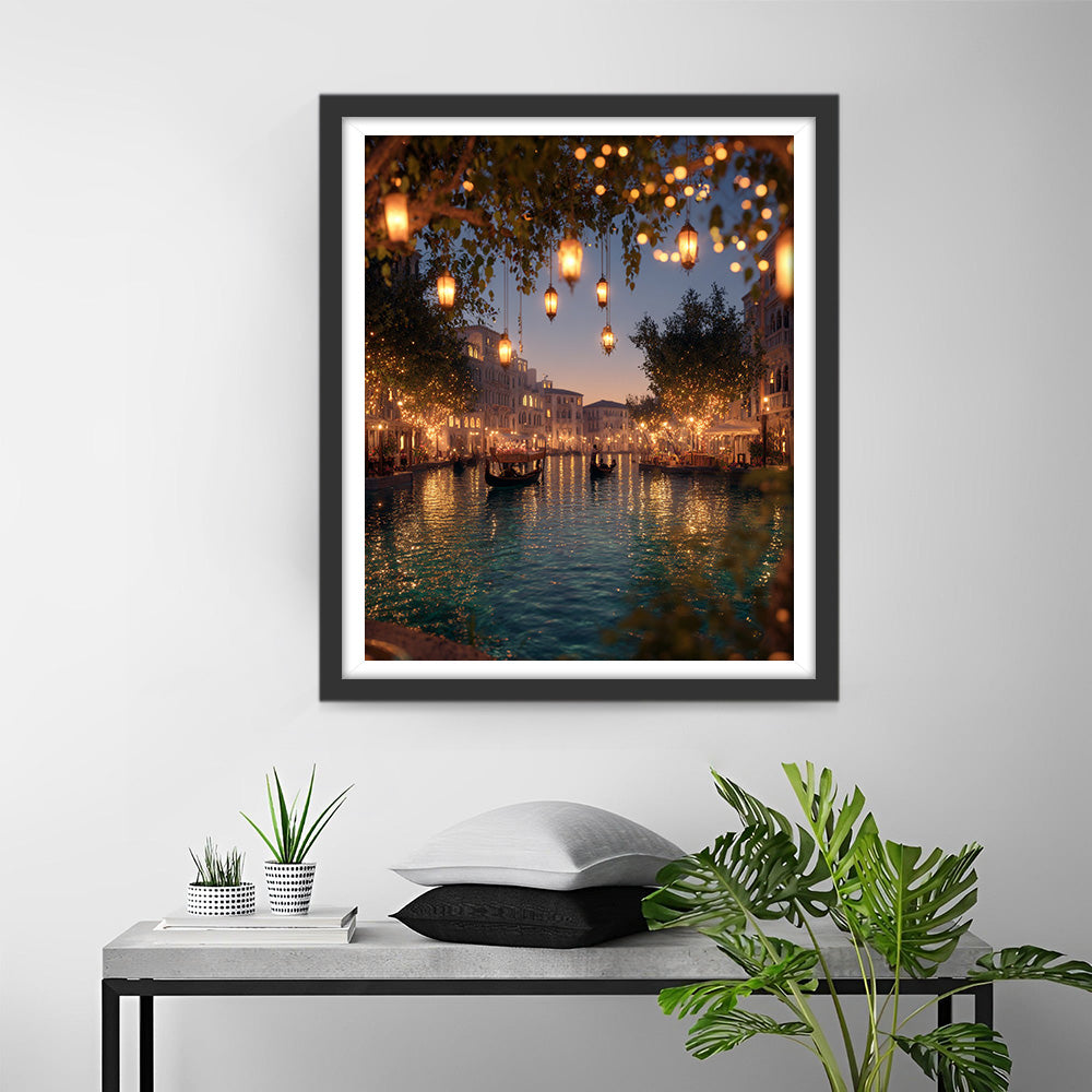 Venice Canals at Night Diamond Painting